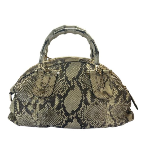 python bag with bamboo handles
