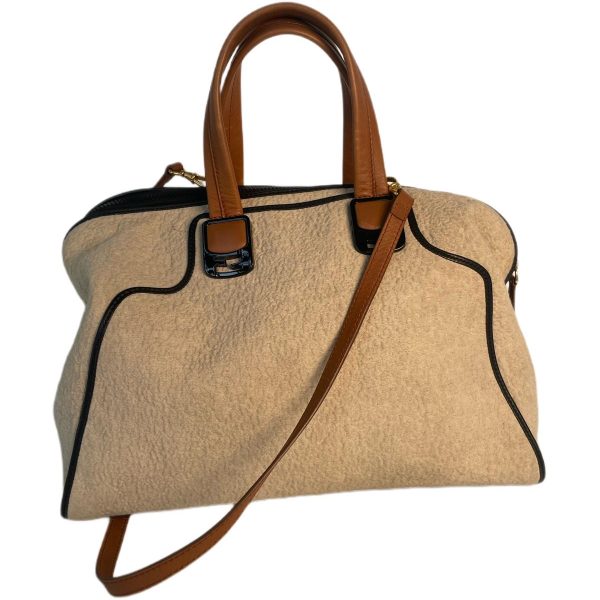 Tessuto Matelasse Chameleon Tote Ecru Black