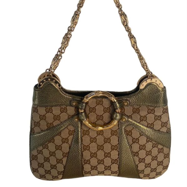 Monogram Bamboo Chain Tom Ford Shoulder Bag Metallic