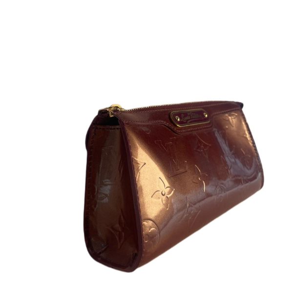Patent leather clutch bag