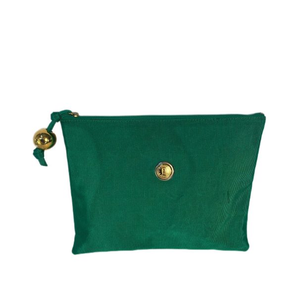Vintage Fendi Bag Handbag Clutch Green