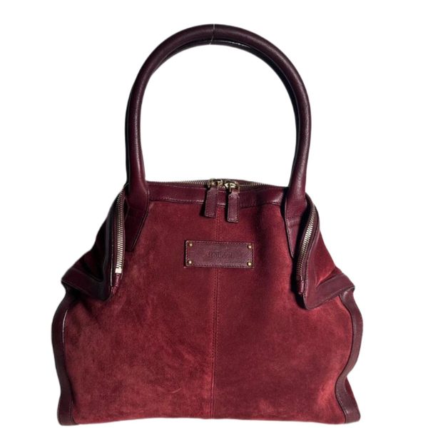 Suede Large De Manta Tote Oxblood
