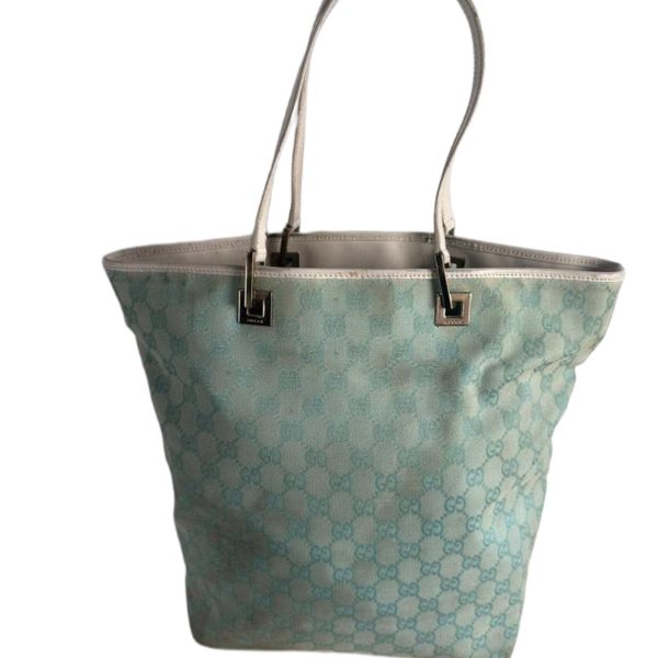 Monogram Large Bucket Tote Blue