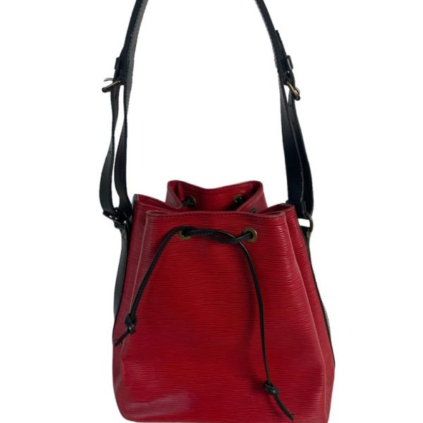 Vintage Louis Vuitton Petit Noe Bicolor Red & Black Epi Leather Shoulder Bag