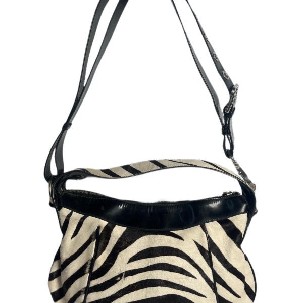 Zebra print hair hide leather