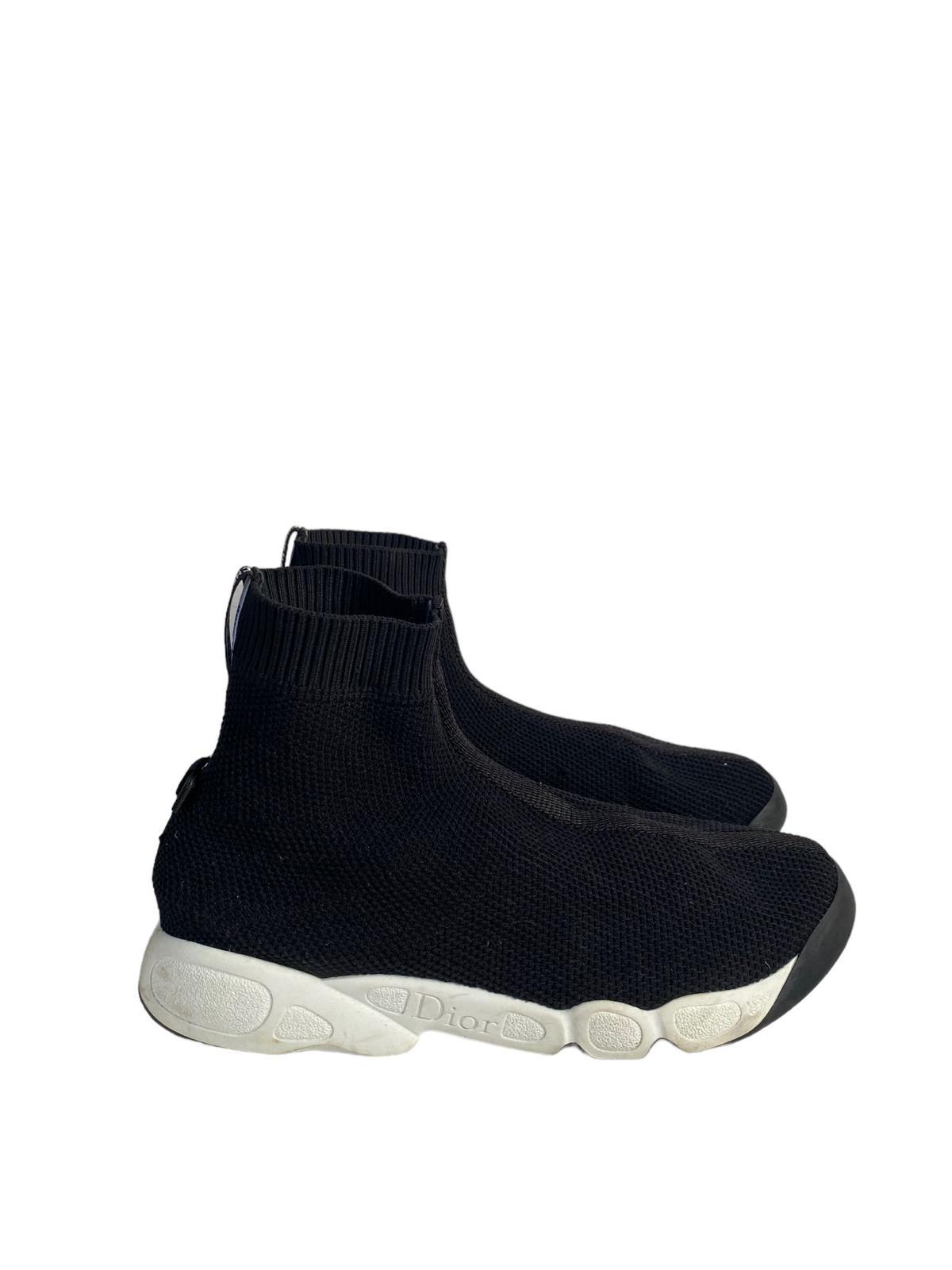 Christian Dior Sneakers In Black Knitted Fabric My Private Closet Christian Dior Sneakers In Black Knitted Fabric My Private Closet