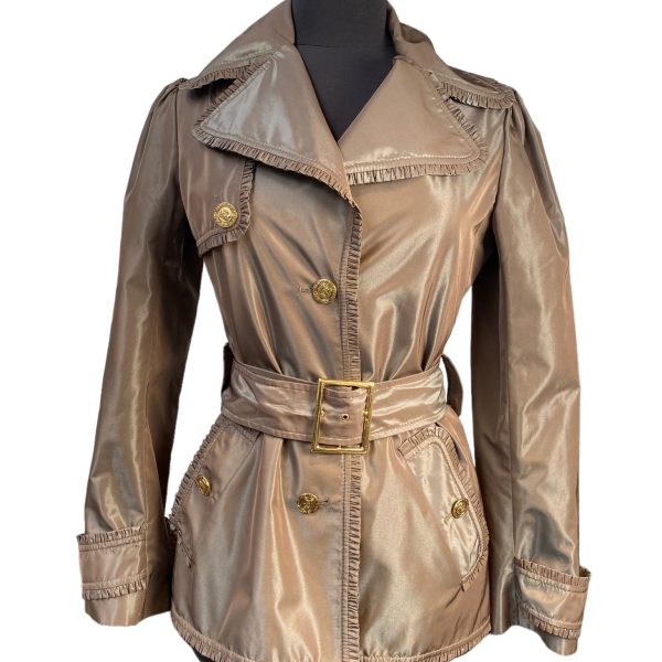 dolce & gabbana Brown jacket combined with synthetic gold