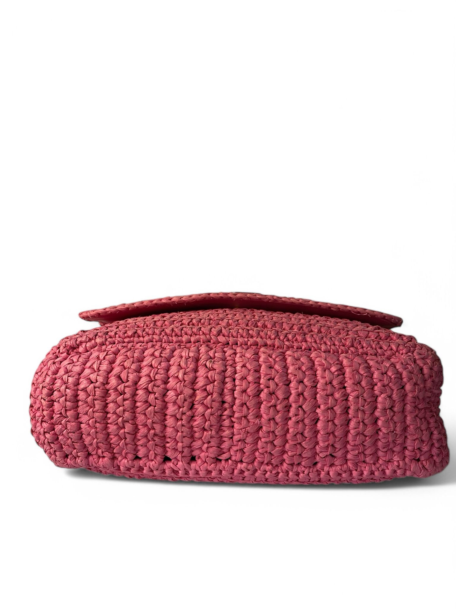 Saint Laurent Pink Medium Raffia Niki Bag - Image 3