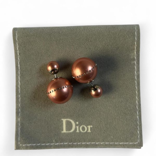 Dior tribal pink crystal stud errings