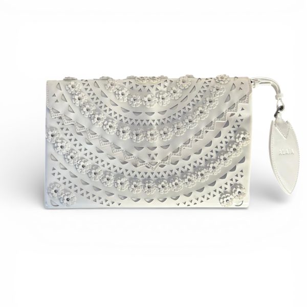 Alaïa Oum small flower envelope clutch