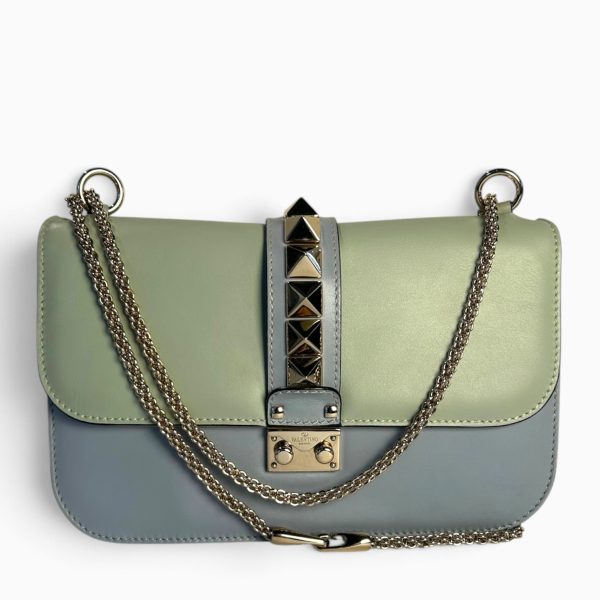 Valentino Garavani Rockstud Glam Lock Flap Bag.